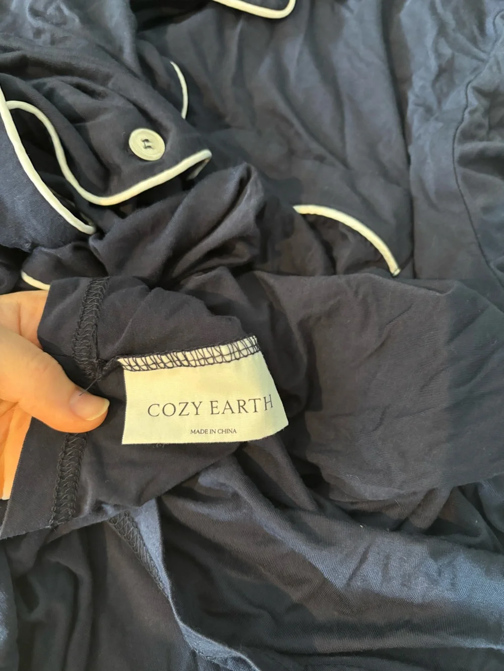 Cozy Earth Navy Blue T-Shirt Pants Pajama Set